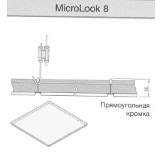 Металлическая панель armstrong ORCAL Микроперфорация Rd 1522 с флисом  1200x600x8 MicroLook 8