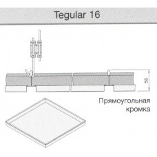 Металлическая панель armstrong ORCAL Экстра Микроперфорация Rg 0701 с флисом  600x600x16 Tegular 16